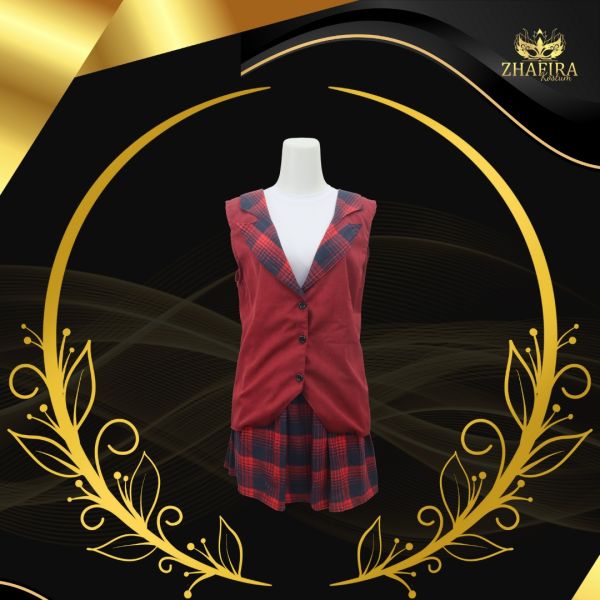 AMERICA SCHOLL MERAH KOTAK