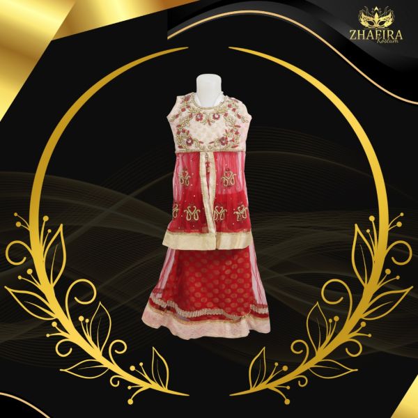 INDIA TUNIK ROK MERAH ANAK